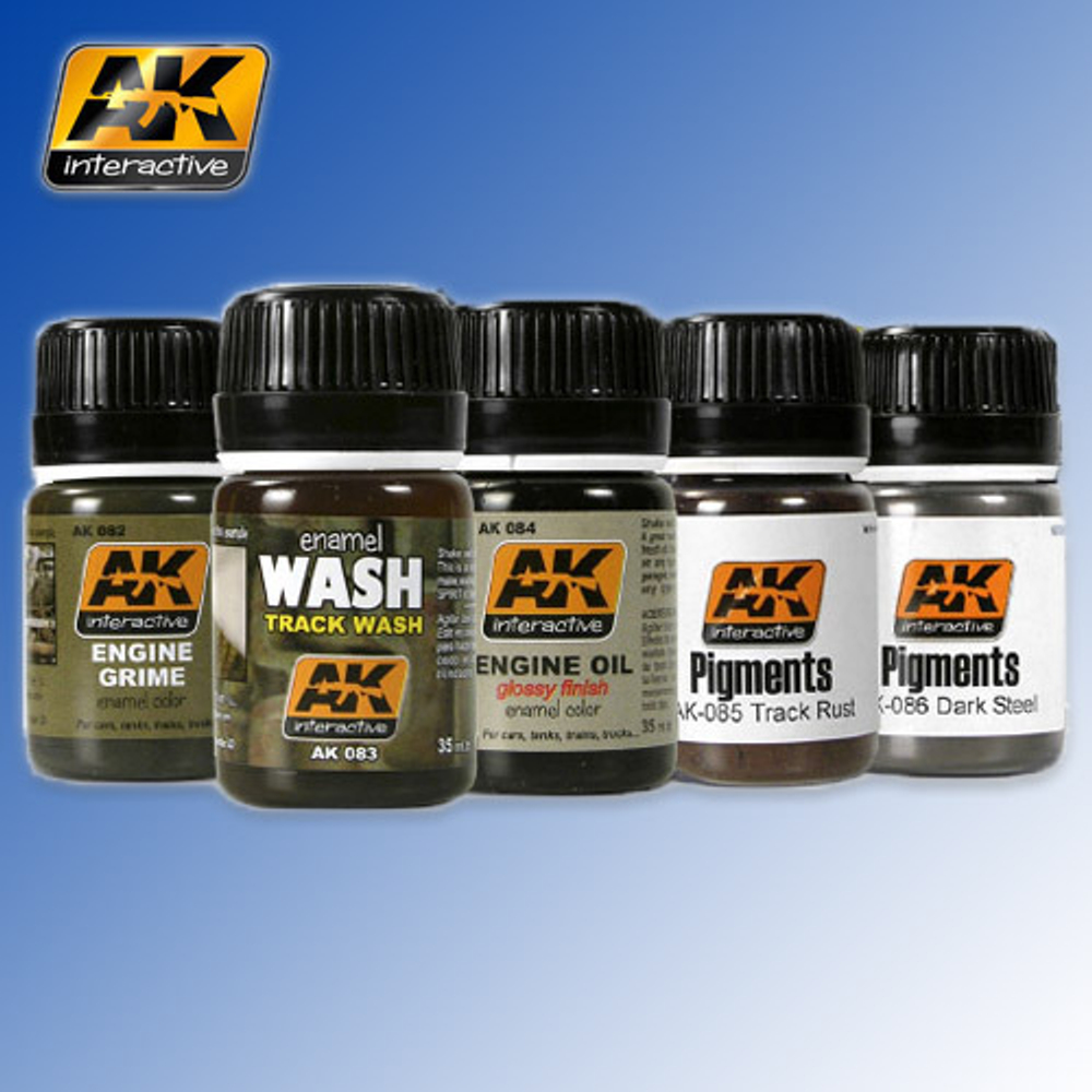 Набор красок AK Interactive Engines and Metal Weathering Set