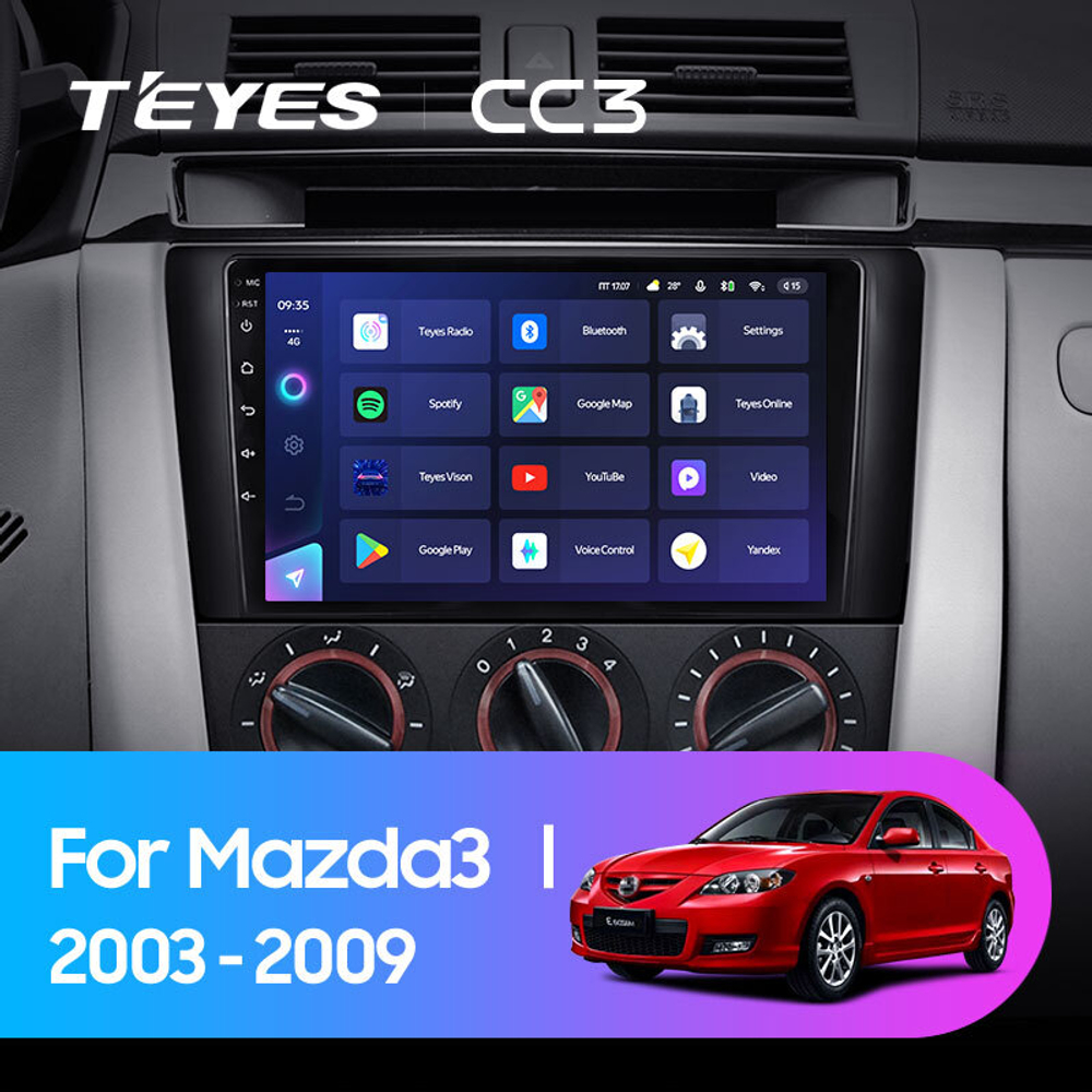 Teyes CC3 9" для Mazda 3 Ⅰ 2003-2009