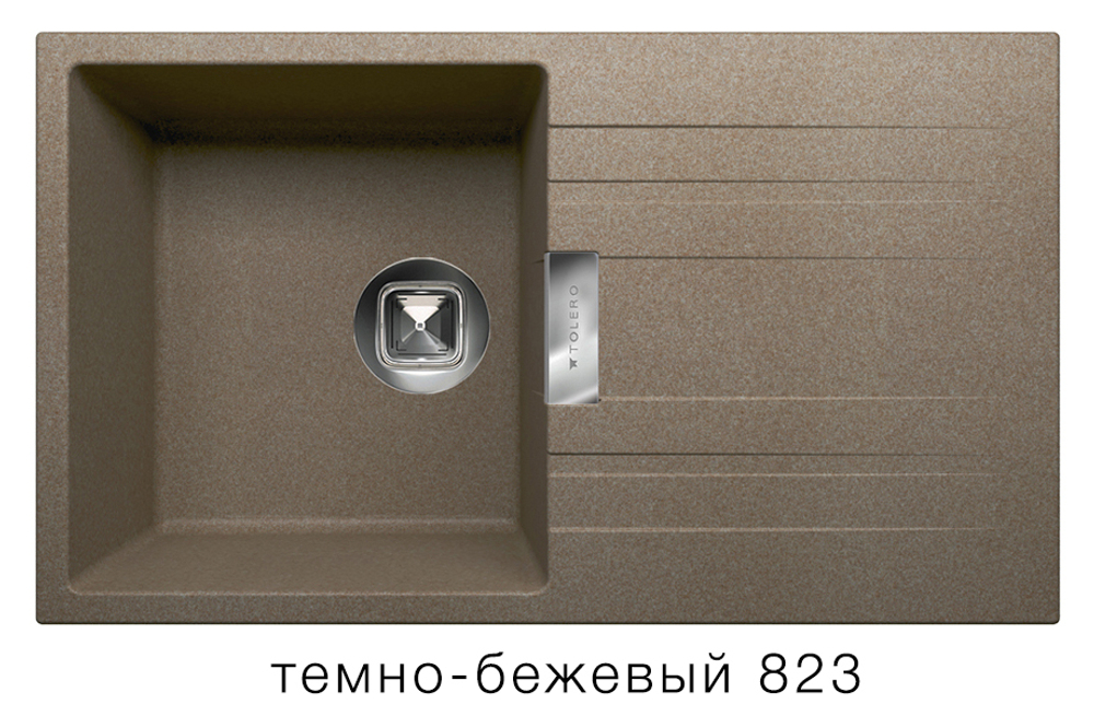 Кухонная мойка Tolero Loft TL-750 750x435мм Темно-бежевый №823