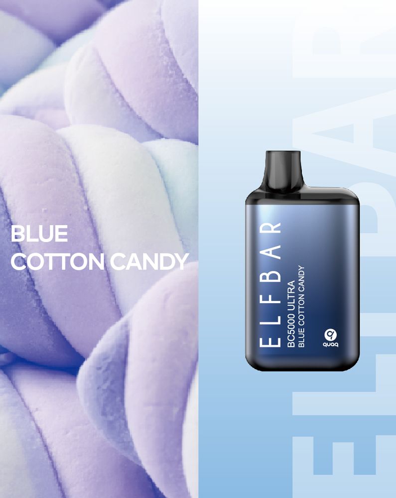 Elf Bar BC5000 ULTRA - Blue Cotton Candy (5% nic)