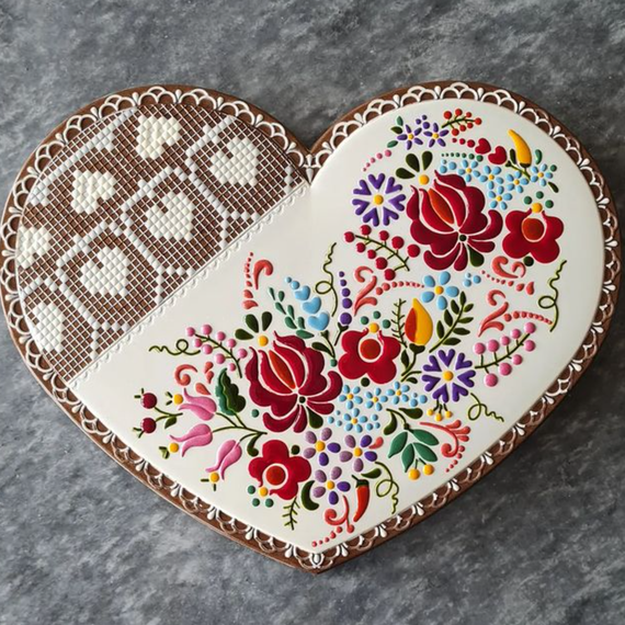 859 | Форма для шоколадных фигур &quot;Большое сердце с узором&quot; (275*175 мм)