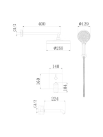 HB80553 Душевая система скрытого монтажа HAIBA
