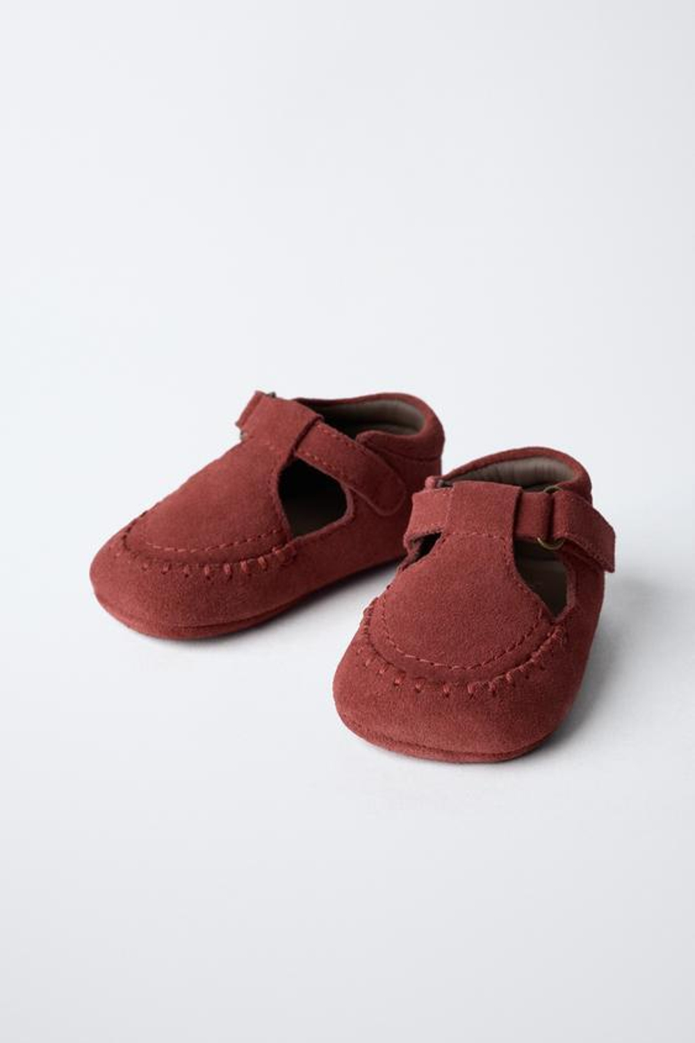 ZARA КОЖАНЫЕ ТУФЛИ T-ОБРАЗНОЙ ФОРМЫ, РОЗОВЫЙ