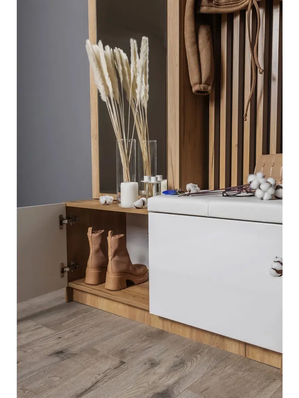 Прихожая с зеркалом комплект мебели 200х51х236 см