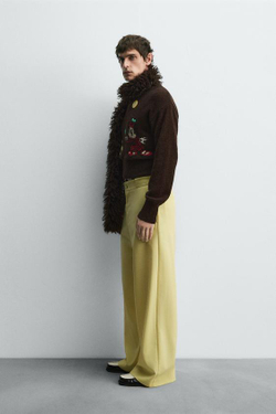 ZARA HARRY LAMBERT X DISNEY БРЮКИ СВОБОДНОГО КРОЯ, ЖЕЛТЫЙ