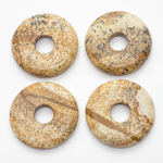 &quot;Яшма пейзажная&quot;, размер 25 мм, цена за 1 шт