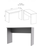 Стол письменный Мори МСП 1200.1 Графит
