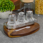 Набор для специй 3 предмета 40мл на подставке, MB 40489