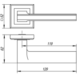 Ручка раздельная K.QL52.BLADE (BLADE QL) BL-24 черный