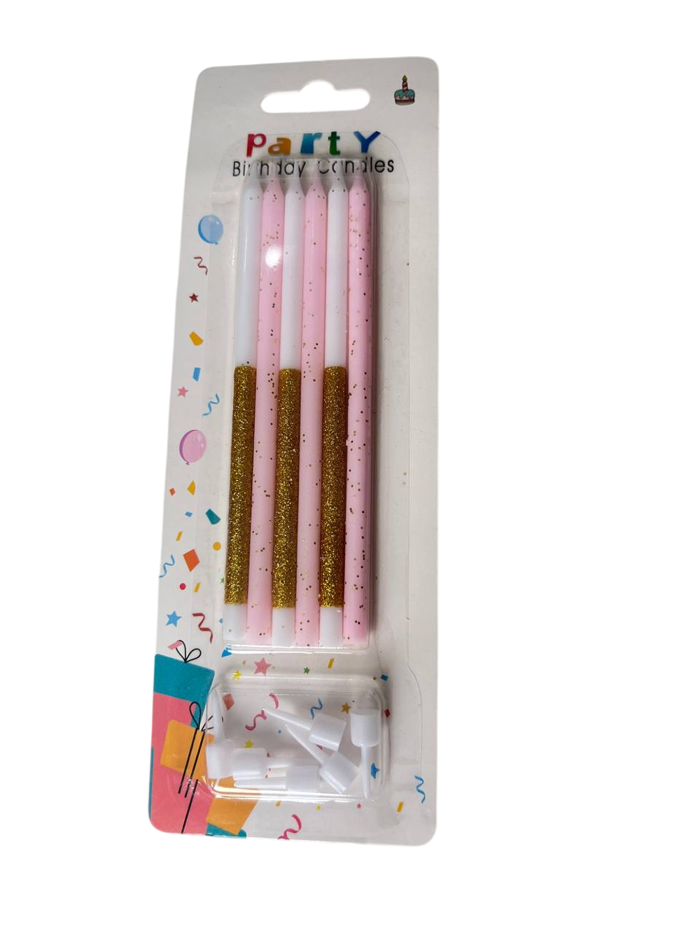 Свечи для торта «Блестки» искристые, 6 шт