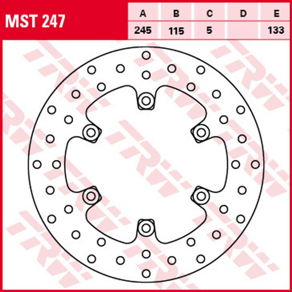 Диск тормозной TRW MST247