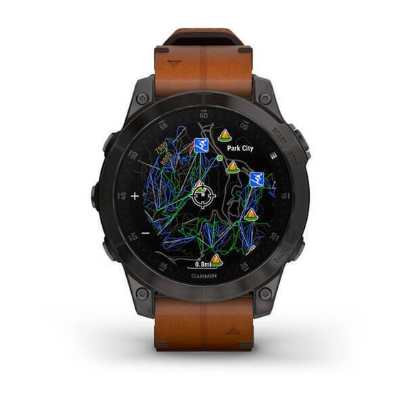 Garmin Epix Gen 2 Sapphire — титановый смарт-часы с кожаным ремешком