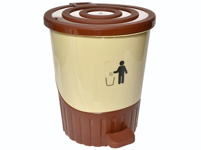 Ведро для мусора 14л с педалью, цвет микс