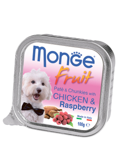 Monge Dog Fruit консервы для собак курица с малиной 100г