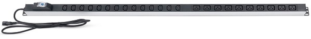Блок розеток 19", 10 розеток Cabeus PDU-16-14C13-10C19-B-C14