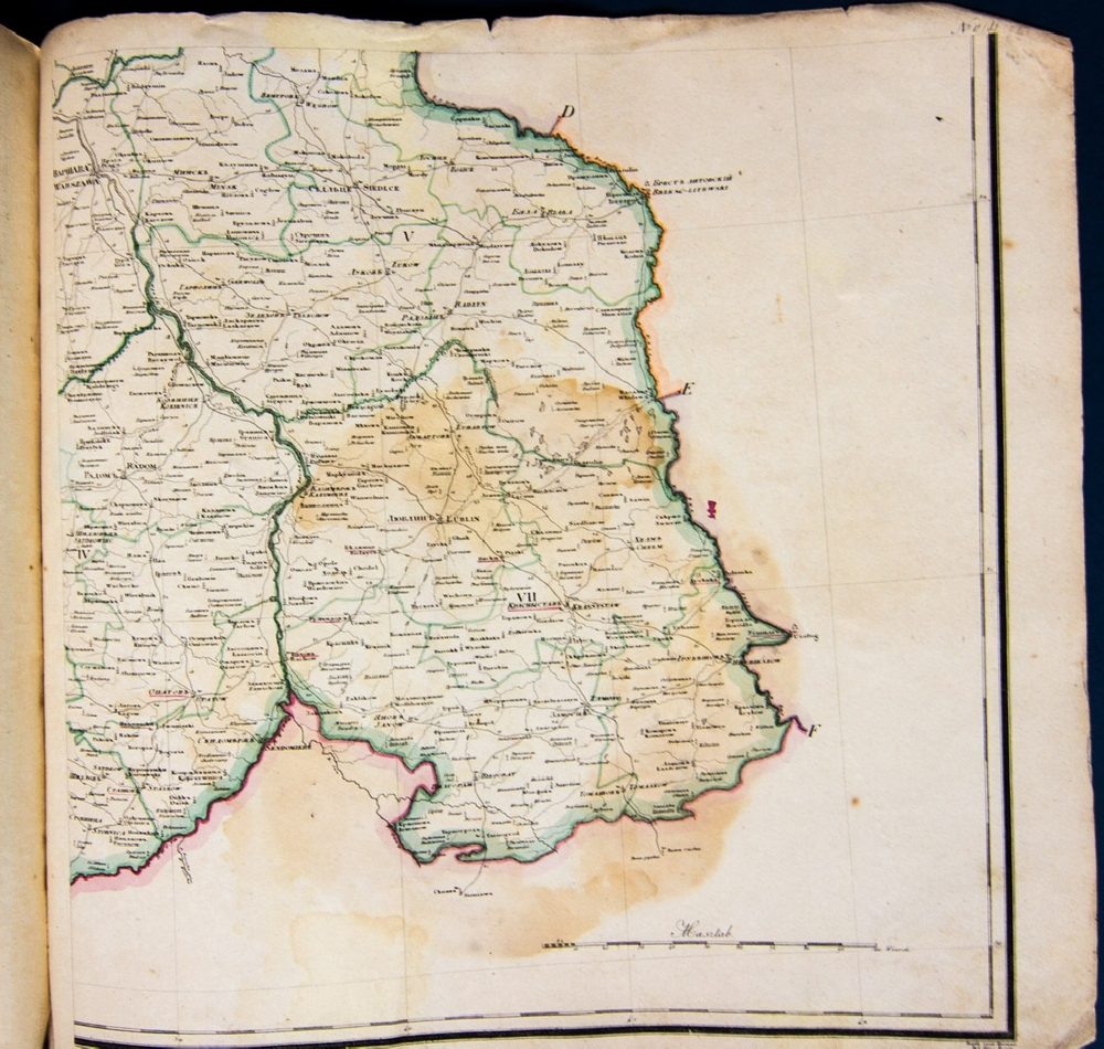 "Подробная генеральная карта Царства Польского (Польша, Речь Посполитая)". Полковник Пядышев Василий Петрович. 1829г. - редкая гравированная карта