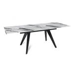 Стол раскладной Rhein (140+40+40), керамика глянцевая Panda White