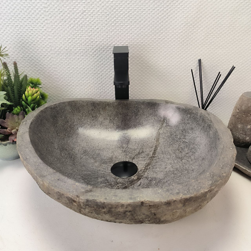 Раковина из речного камня RS-63656 (48*44*15) 0123