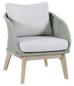 Кресло деревянное с подушками Tagliamento Madrague, светлый тик, бежевый