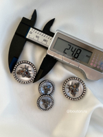 Пуговицы Гучч. Пчела черный графит