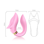 Розовый вибромассажер для пар с пультом дистанционного управления (Цвет: розовый)