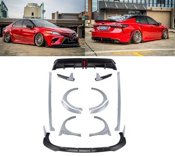 Комплект обвеса (накладки) Yofer для Toyota Camry 70 Sport 2018-2023 с расширением + спойлер