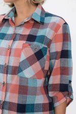 Рубашка Аланта НЬЮ (зелено-оранжевая) Б14038-18М LT Collection