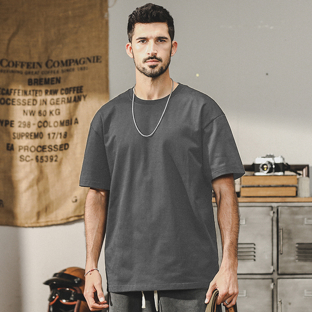 Футболка мужская короткий рукав ,круглый ворот,гладкий хлопок 250 г .