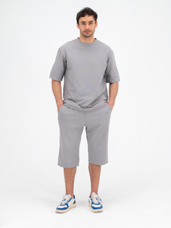 Костюм хлопковый с шортами. Грей