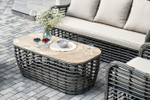 "Ницца" лаунж-зона из искусственного ротанга, цвет серый
