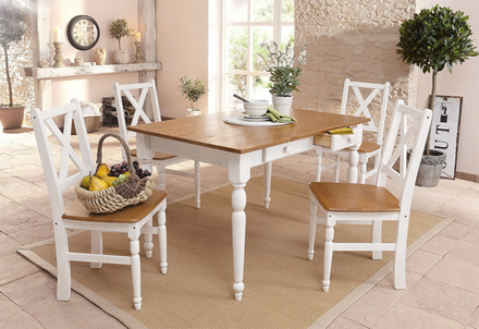 арт. 3073  Стул Ноа  Белый лак/мёд Ш450хВ920хГ480