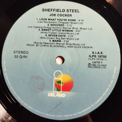 Винтажная виниловая пластинка LP Joe Cocker Sheffield Steel (Italy 1982)