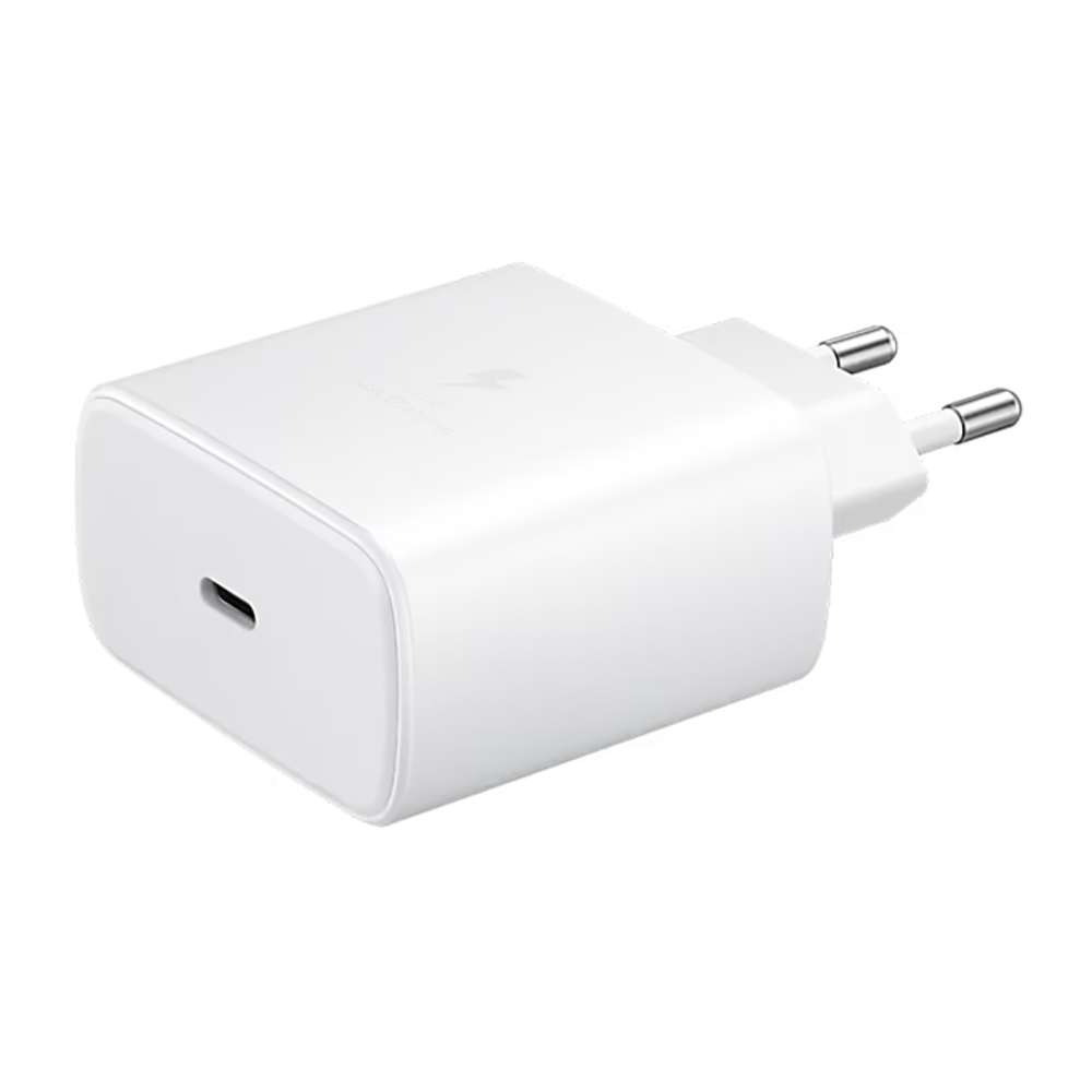 Сетевое зарядное устройство Samsung мощностью 45 Вт (USB-C) и кабель USB-C (1 м) (EP-TA845), белый