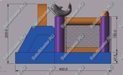 Спортивный надувной игровой батут "Переход"