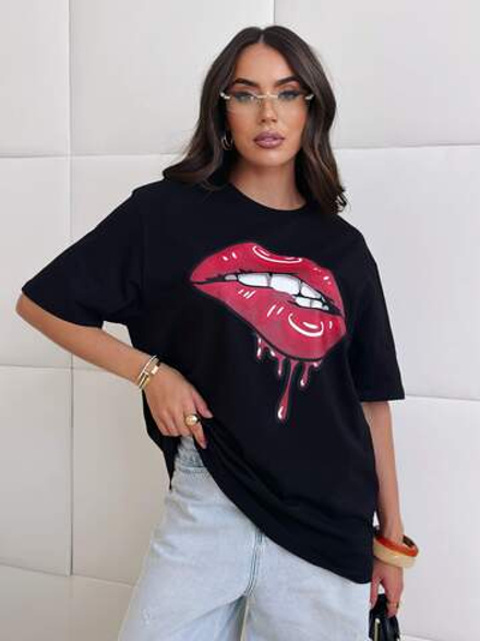 Футболка оверсайз с принтом длинная4