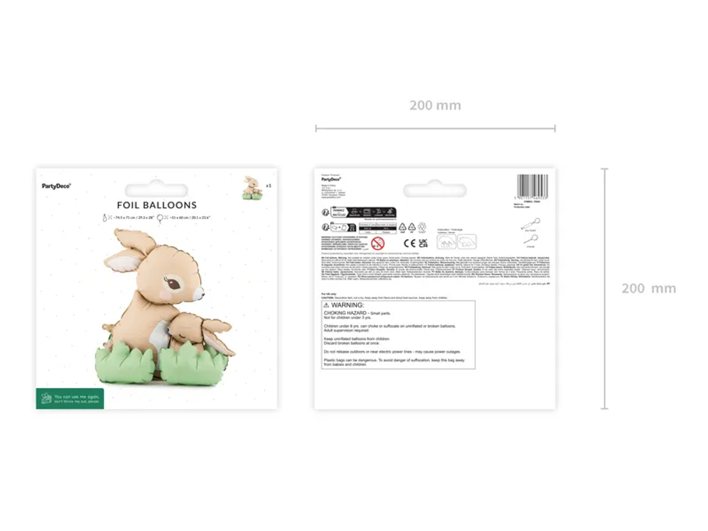 Шар стоячий "Зайчики" (51х60 см)