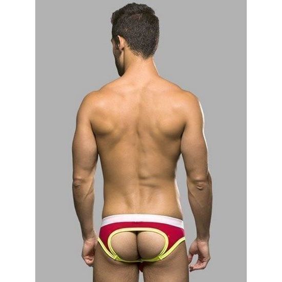 Мужские трусы джоки красные Andrew Christian Rainbow AC9745