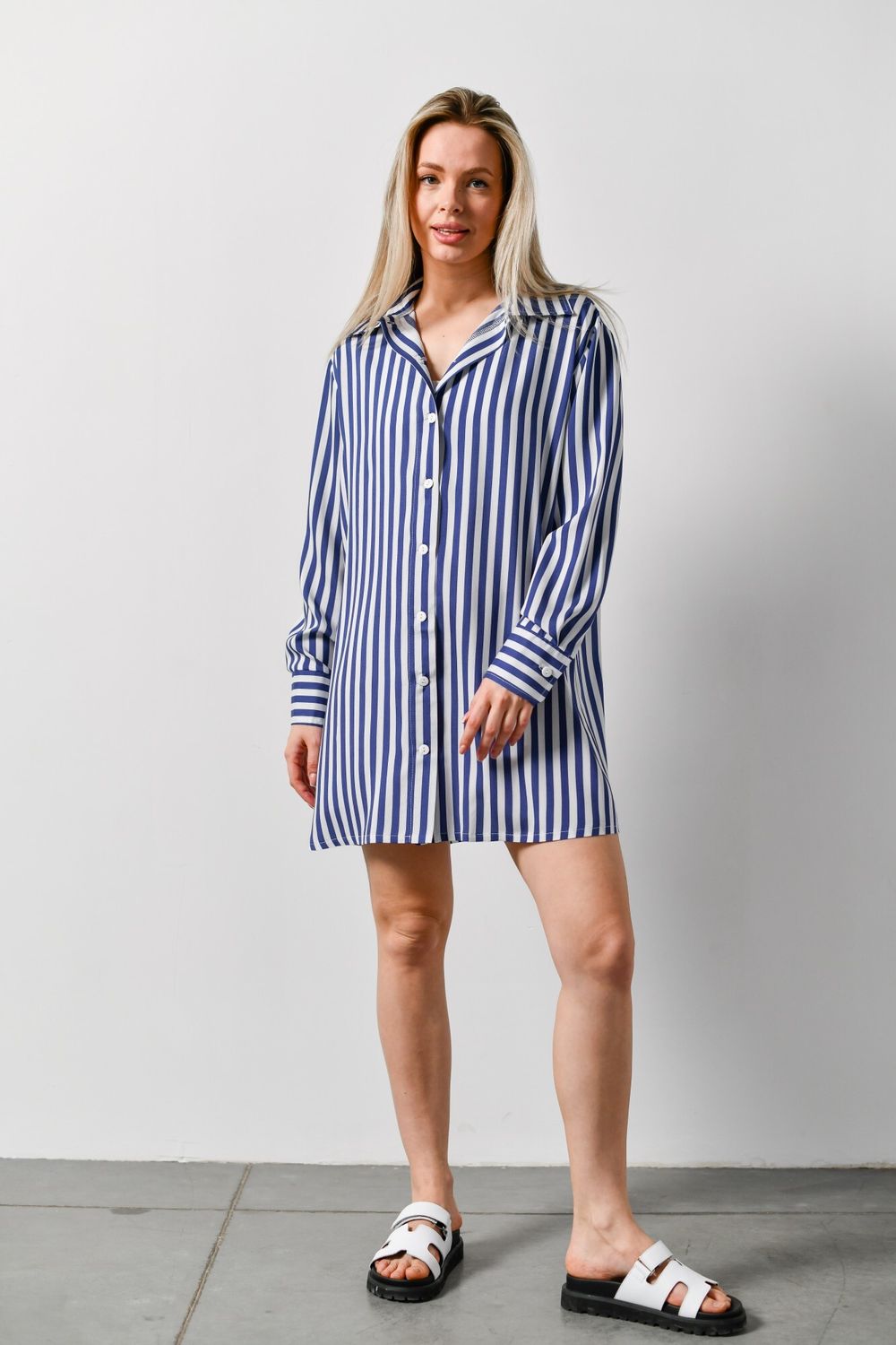 Блузка (рубашка) Тропический рай-2 Виотекс СИНИЙ