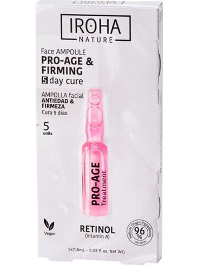 Iroha Iroha Nature Retinol Pro-Age Face Ampoule Przeciwstarzeniowo-Ujędrniające Ampułki Do Twarzy Z Retinolem 5X1.5Ml
