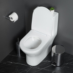 Унитаз-моноблок безободковый BelBagno Lounge BB8618CPR-MN/SC с крышкой сиденьем микролифт, белый