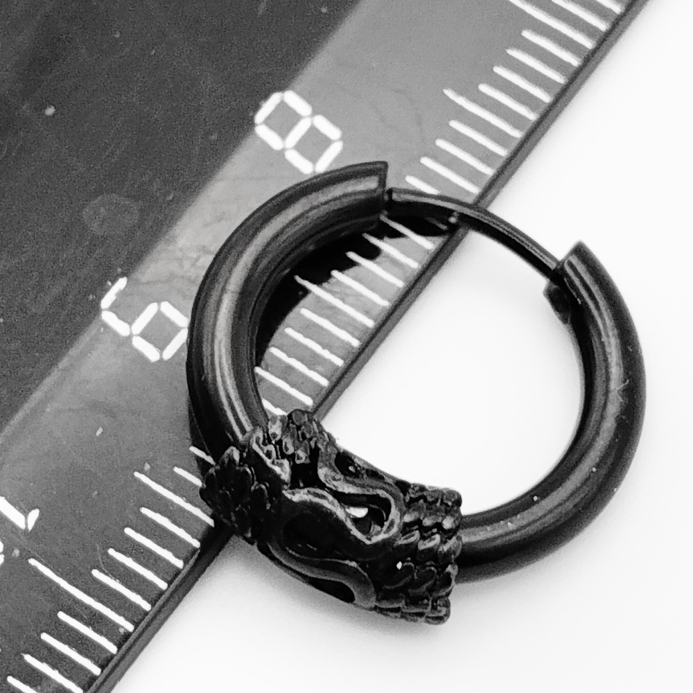 Серьга кольцо (1шт) для пирсинга уха. Сталь с покрытием.