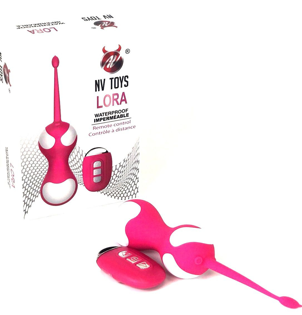 Ярко-розовые вагинальные виброшарики Lora (Цвет: ярко-розовый)