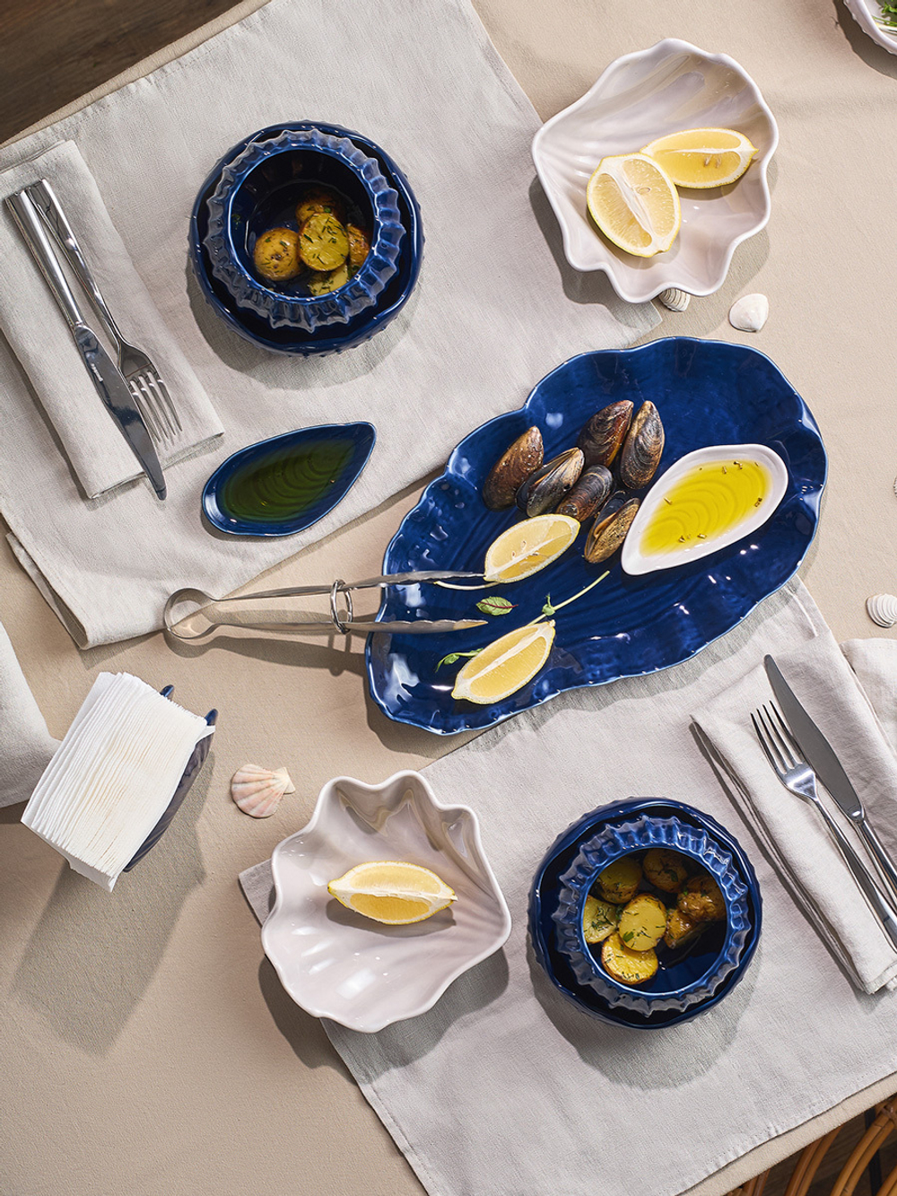 Набор из 2 салатников actinia синего цвета из коллекции sea treasures, 640 мл