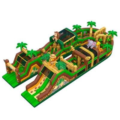 Надувная полоса препятствий «Дикие джунгли», 34,3×11,6×6,1 м