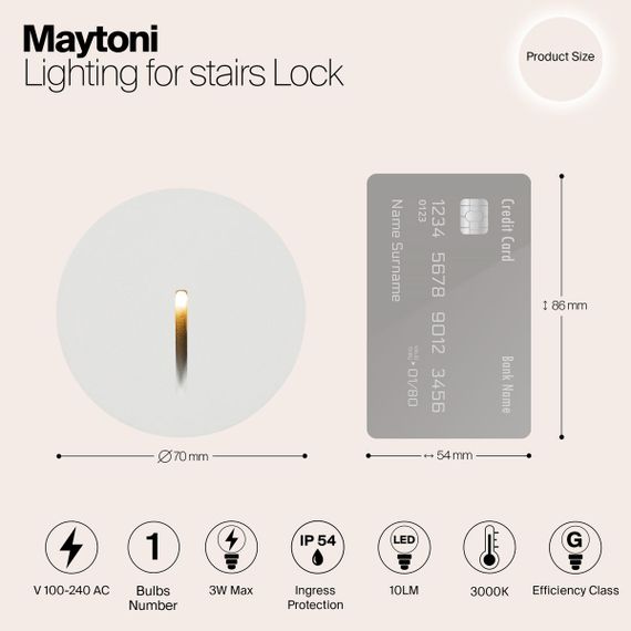 Подсветка для лестниц Maytoni Bil O014SL-L3W3K