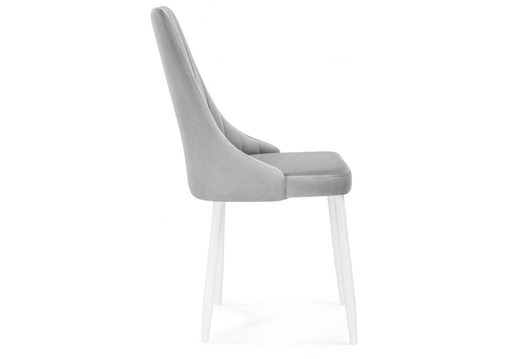 Стул на металлокаркасе Кора светло-серый / белый