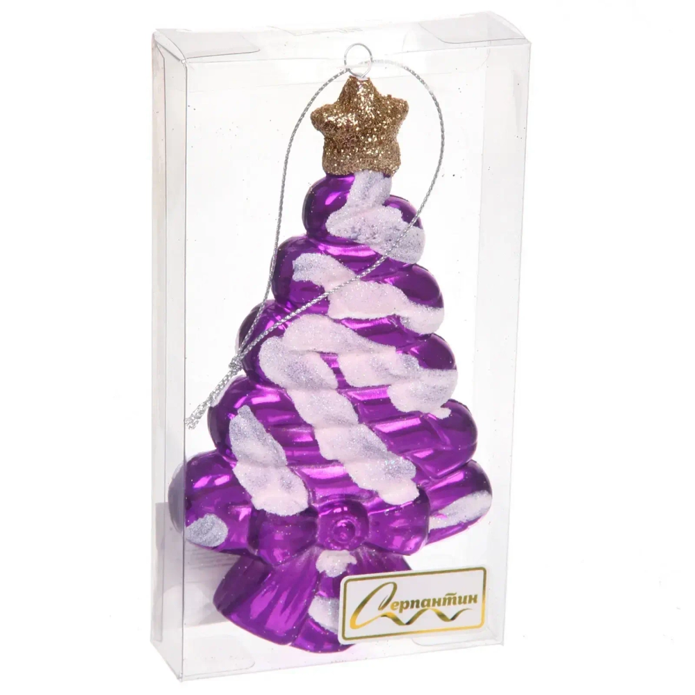 Елочная игрушка «Сладкая ёлочка» 7,5*1,5*14 см, Фиолетовый