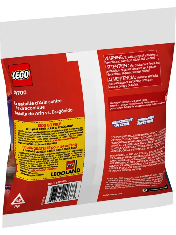 Конструктор NINJAGO 30700 Арин против Драконианской битвы