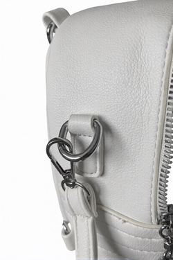 Женский рюкзак-сумка из экокожи QOZA белый