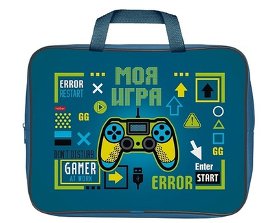 Папка-сумка на молнии с ручками Hatber Моя игра, A4, с рисунком, текстиль, 1 шт